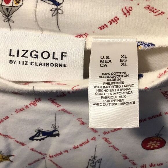 Golf shirt, short sleeve Christmas edition by liz golf Size XL - Picture 3 of 5